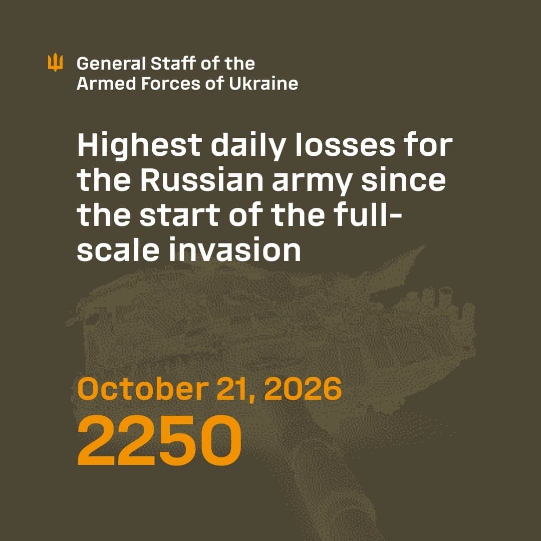2,250. The russian federation suffers its highest daily casualties since the start of the full-scale invasion